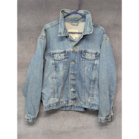 Arizona Jean Company Jackets & Blazers - 90s Vintage Arizona Classic Blue Wash Big Ring Denim Trucker Jacket Size Medium